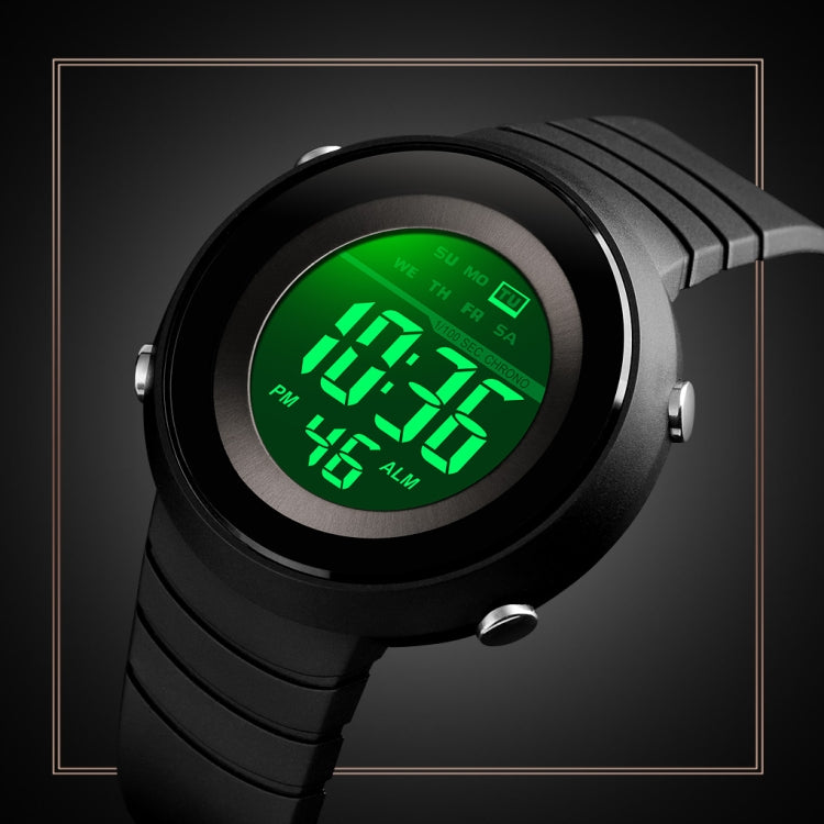 SKMEI 1497 Fashion Simple Backlight Single Display Electronic Watch Timing Alarm Watch