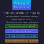 B015 Front Stereo Signal Amplifier Booster Headphones Speaker Amplifier Headset Dual-Audio Source, B015