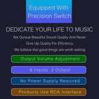 B026 6 Input 2 Output Or 2 Input 6 Output Audio Signal Source Selection Switcher RCA Port
