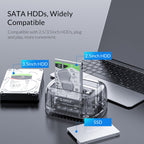ORICO 6239U3 3.5/2.5inch 2 Bay Transparent USB3.0 Ordinary Reading & Writing Hard Drive Dock