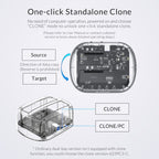 ORICO 6239U3 3.5/2.5inch 2 Bay Transparent USB3.0 Ordinary Reading & Writing Hard Drive Dock