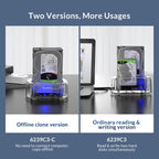 ORICO 6239C3 2.5/3.5inch 2 Bay Transparent Type-C Hard Drive Dock