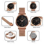 SKMEI 1528 Simple Fashion Lady Watch Casual Netting Scale