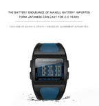 SANDA 222 Men Sports Outdoor Mountaineering Digital Electronic Watch Square Multi functional Waterproof Watch