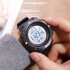 SANDA 361 Fashionable Night Light Sports Children Electronic Watch Multi Functional Personality Night Light Men Waterproof Watch