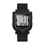 SANDA 388 Fashionable Square Outdoor Sports Leisure Watch Men's And Women's Multi-Functional Waterproof Luminous Electronic Watch