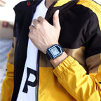SANDA 388 Fashionable Square Outdoor Sports Leisure Watch Men's And Women's Multi-Functional Waterproof Luminous Electronic Watch