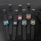SANDA 388 Fashionable Square Outdoor Sports Leisure Watch Men's And Women's Multi-Functional Waterproof Luminous Electronic Watch