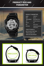 SANDA  411 Multifunctional Wports Watch Male Youth Fashion Model Male Waterproof Student Electronic Watch