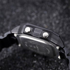 SANDA418 Square Wristwatch Swimming Waterproof Alarm Night light Male Student Watch Simple Fashion Sports Watch