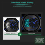 SANDA 763 Men Waterproof Student Watch Explosive Fashion Multi Functional Night light Outdoor Sports Personality Electronic Wrist Watch
