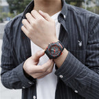SANDA 775 Watch Male Electronic Watch Adult Middle School Students Youth Multi Functional Sports Water Proof Trend Double Watch