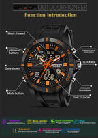 SANDA 791 Watch Genuine Fashion Sports Multifunction Electronic Watch Popular Men luminous Wrist Watch