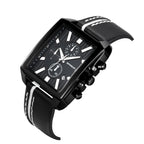 SANDA 5003 Three Eye Watch Six Pin Multi Purpose Sport Men Watch Leather Watch Student Waterproof Quartz Watch, Black, Red, Khaki, Brown