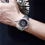 SANDA1009 Watch Man Student Casual Waterproof Steel Band Watch Man