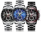 OCHSTIN   6112 Men Multi  Function Watch Fashion Sports Business Calendar Luminous Men Watch Quartz Watch Steel Watch