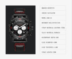 OCHSTIN 6116 Men  Leather Calendar Multi Function Leisure Men  Waterproof Watch