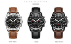 OCHSTIN 6117 Fashion Watch Leisure Leather Outdoor Sports Waterproof Watch