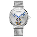 OCHSTIN 6121 Flywheel Mechanical Watch Fashion Hollow Full Automatic Mechanical Watch Business Men Watch Stainless Steel Watch  Waterproof Watch