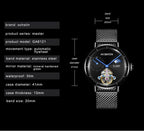 OCHSTIN 6121 Flywheel Mechanical Watch Fashion Hollow Full Automatic Mechanical Watch Business Men Watch Stainless Steel Watch  Waterproof Watch