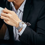 OCHSTIN 6121 Flywheel Mechanical Watch Fashion Hollow Full Automatic Mechanical Watch Business Men Watch Stainless Steel Watch  Waterproof Watch