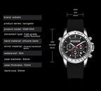 OCHSTIN 6125A Multi Function Chronograph Men  Sports Silicone Quartz Waterproof Men  Watch