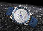 OCHSTIN 6125B Watch Quartz Watch Night Light Waterproof Watch Timing Multi Function Leather Fashion Men Watch