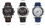OCHSTIN 6125B Watch Quartz Watch Night Light Waterproof Watch Timing Multi Function Leather Fashion Men Watch