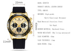 OCHSTIN 6103 Multi Function Quartz Watch Silicone Watch Band Sports Luminous Waterproof Watch