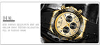 OCHSTIN 6103 Multi Function Quartz Watch Silicone Watch Band Sports Luminous Waterproof Watch