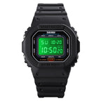 Skmei 1608 Multi-Function Student Electronic Watch Waterproof Timing Silicone Sports Watch