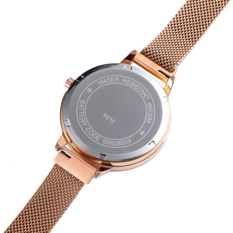 Skmei 9212 Fashion Lady Quartz Watch Student Female Temperament Waterproof Magnetic Suction Net Belt Watch