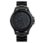 Skmei 1513 Fashion Trendy Steel Band Quartz Watch Mens Waterproof Leisure Watch, Skmei 1513 Steel Band Watch (Black)