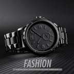 Skmei 1513 Fashion Trendy Steel Band Quartz Watch Mens Waterproof Leisure Watch, Skmei 1513 Steel Band Watch (Black)