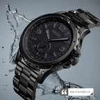 Skmei 1513 Fashion Trendy Steel Band Quartz Watch Mens Waterproof Leisure Watch, Skmei 1513 Steel Band Watch (Black)