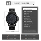 Skmei 1513 Fashion Trendy Steel Band Quartz Watch Mens Waterproof Leisure Watch, Skmei 1513 Steel Band Watch (Black)