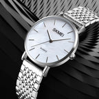 Skmei 1567 Light And Thin Leisure Simple 30m Waterproof Shell Dial Women Steel Band Quartz Watch