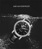 Ochstin 2024 Automatic Mechanical Watch Men Waterproof Calendar Leather Business Mechanical Men Watch