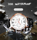 Ochstin 6105 Multi Function Watch Business Leisure Men  Watch Waterproof Timing Quartz Watch Belt Watch