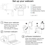 Full HD 1080P Web Camera With Noise Cancellation Microphone Skype Streaming Live Camera for Computer Android TV