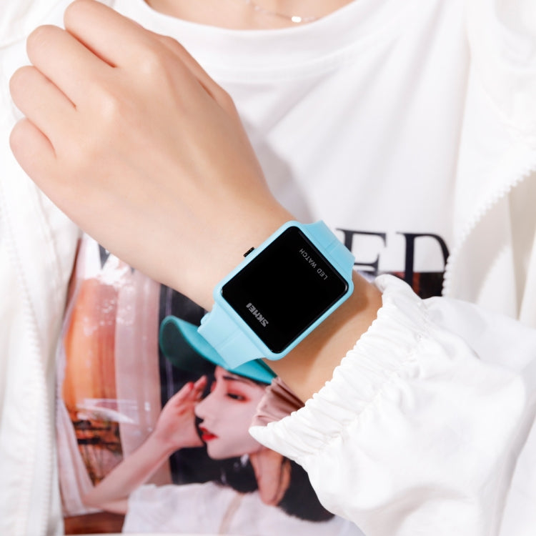 SKMEI 1541 Fashion Led Watch Square Couple Model Waterproof Electronic Watch Silicone Watch