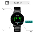 SKMEI 1550 Simple and Stylish LED Touch Screen Men  Watch Waterproof Stainless Steel With Electronic Watch