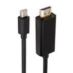 1080P HD DisplayPort DP to HDMI Adapter Cable Cord 1.8M Display Port to HDMI Cable 1080P Video Connector for PC Notebook, Mini DP to HDMI