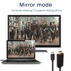 1080P HD DisplayPort DP to HDMI Adapter Cable Cord 1.8M Display Port to HDMI Cable 1080P Video Connector for PC Notebook, Mini DP to HDMI