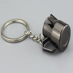 Creative Coffee Appliance Keychain Metal 3D Mini Coffee Pot Pendant, Powder Hammer Nickel, Powder Hammer Black, Coffee Pot Black, Coffee Colander Nickel