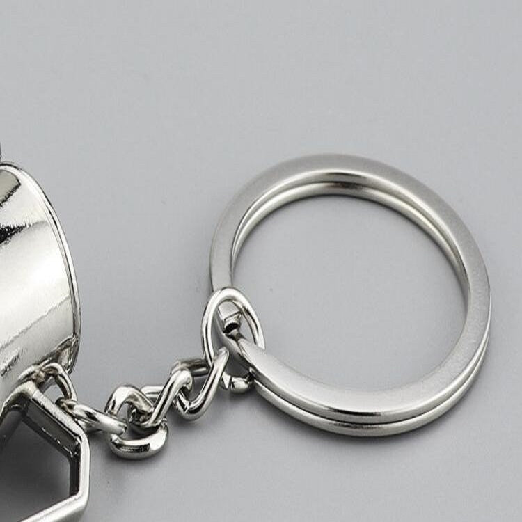 Creative Coffee Appliance Keychain Metal 3D Mini Coffee Pot Pendant, Powder Hammer Nickel, Powder Hammer Black, Coffee Pot Black, Coffee Colander Nickel