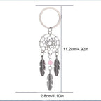 2 PCS Fashion Simple Dream Catcher Series Beads Keychain