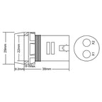 AD101-22VMS Mini AC 50-500V Voltmeter Square Panel LED Digital Voltage Meter Indicator