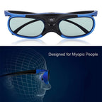 Active Shutter Rechargeable 3D Glasses Support 96HZ/120HZ/144HZ For XGIMI Z4X Z5 H1 JmGo G1 G3 X1 BenQ Acer &amp; DLP LINK Projector