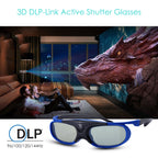 Active Shutter Rechargeable 3D Glasses Support 96HZ/120HZ/144HZ For XGIMI Z4X Z5 H1 JmGo G1 G3 X1 BenQ Acer &amp; DLP LINK Projector